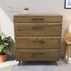 Solid Mindi Wood Tallboy with Storage Compartments | Motala