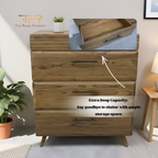 Solid Mindi Wood Tallboy with Storage Compartments | Motala