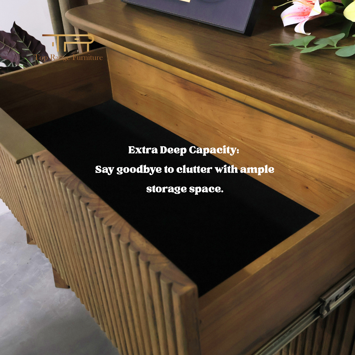 Solid Mindi Wood Tallboy with 4 Drawers | Kea