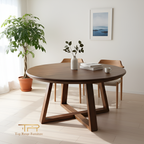Solid Mindi Wood Round Coffee and Accent Table