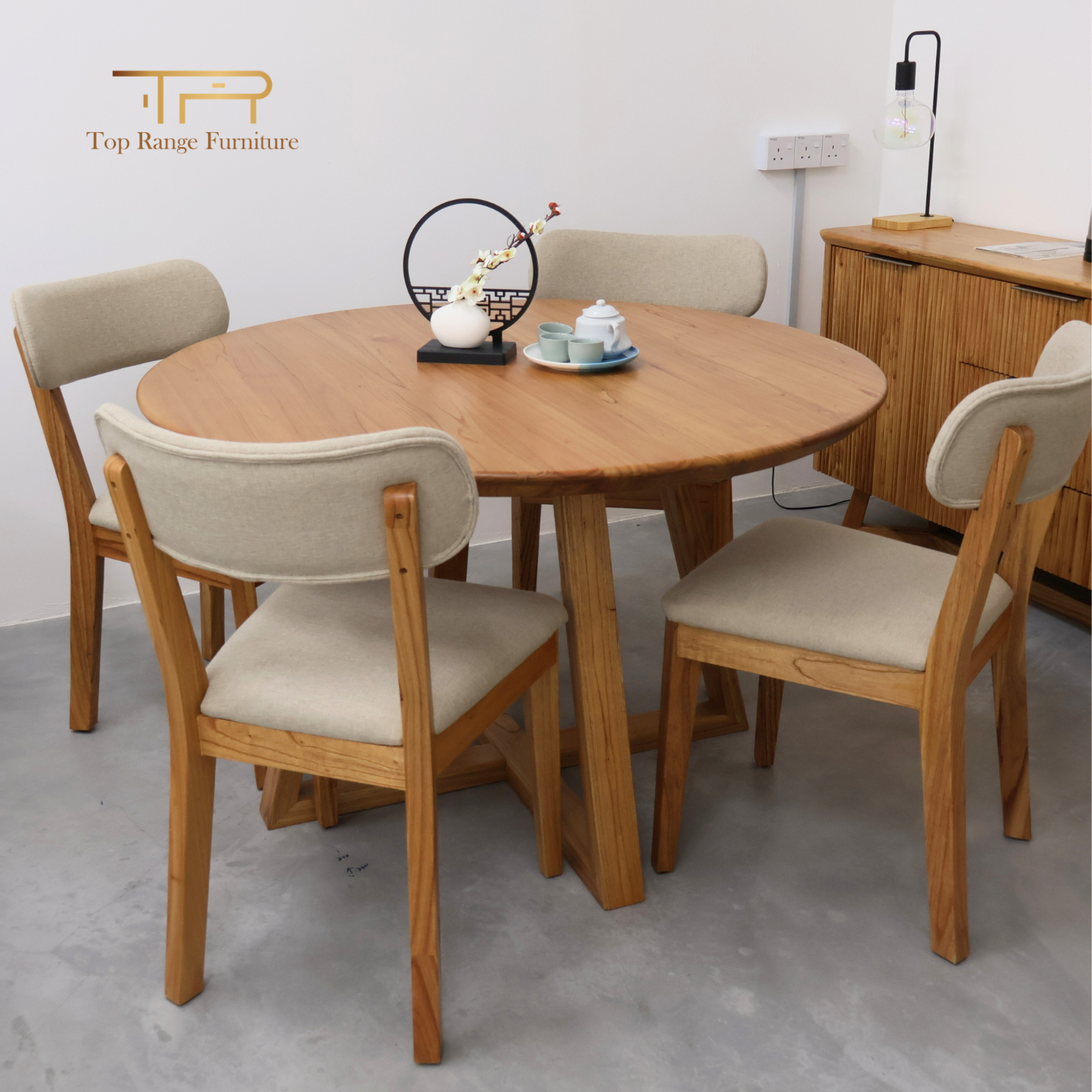 Solid Mindi Wood Round Dining Table 1200mm | Kea