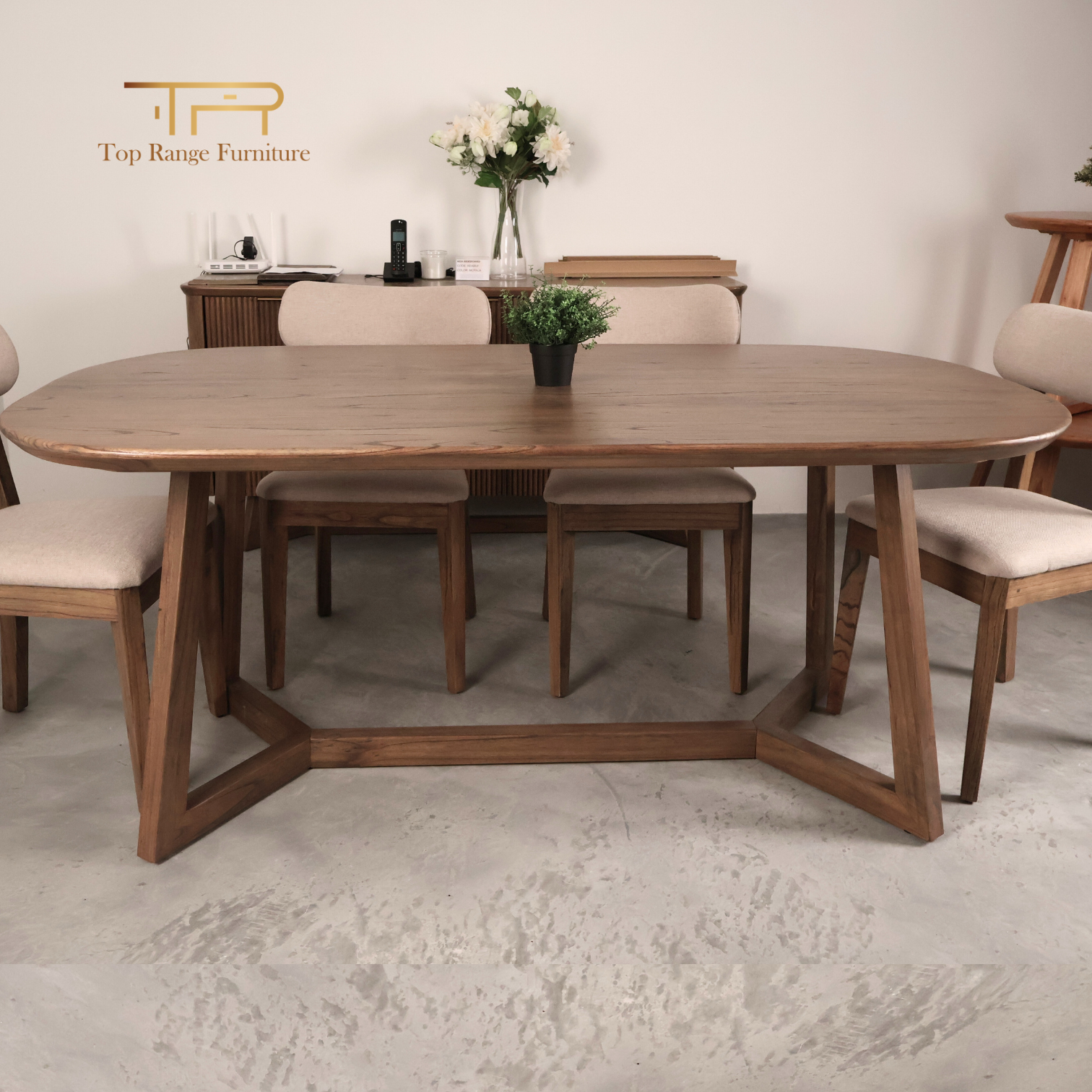 Solid Mindi Wood Long Dining Table 1500mm | Kea
