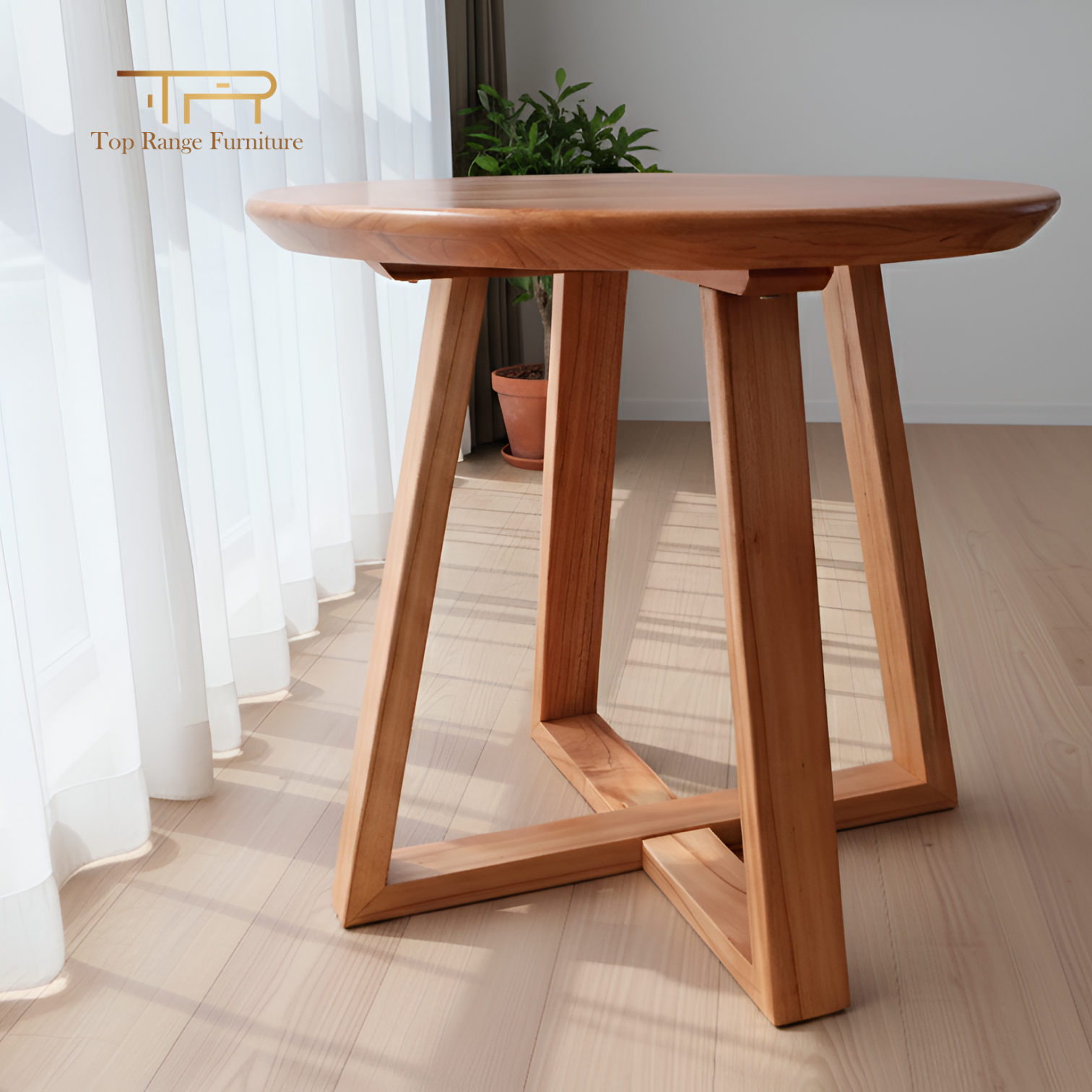 Solid Mindi Wood Lamp and Side Table | Kea