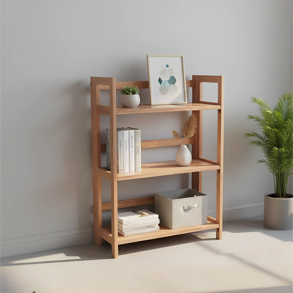 3 Tier Folding Wide Bookcase