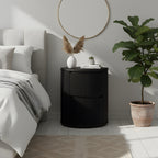 Kea | Bedside Table with Hidden Drawers & Ribbed Design